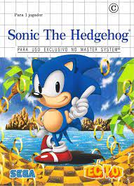 Capa do cartucho do Sonic The Hedgehog para Master System.