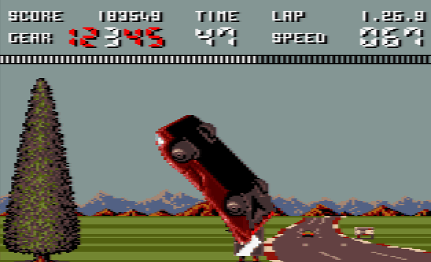 Olha o capote, me fez lembrar algum jogo do Mega Drive, onde se dirigia com uma loira sentada no banco do passageiro.