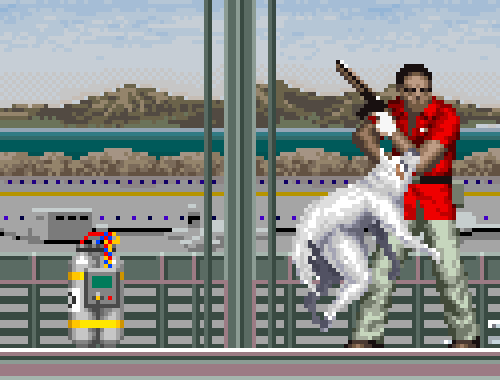 Enquanto o Yamato morde você elimina o meliante.