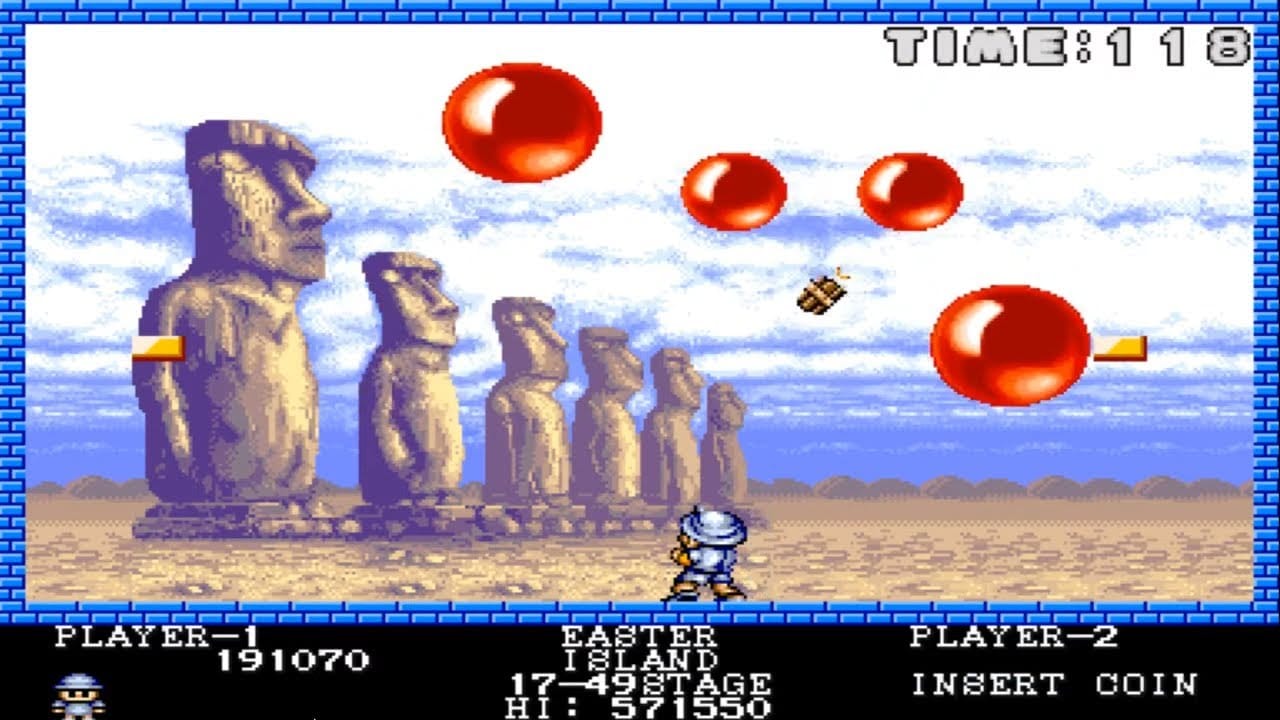 Versão do Pang para arcade em 1989