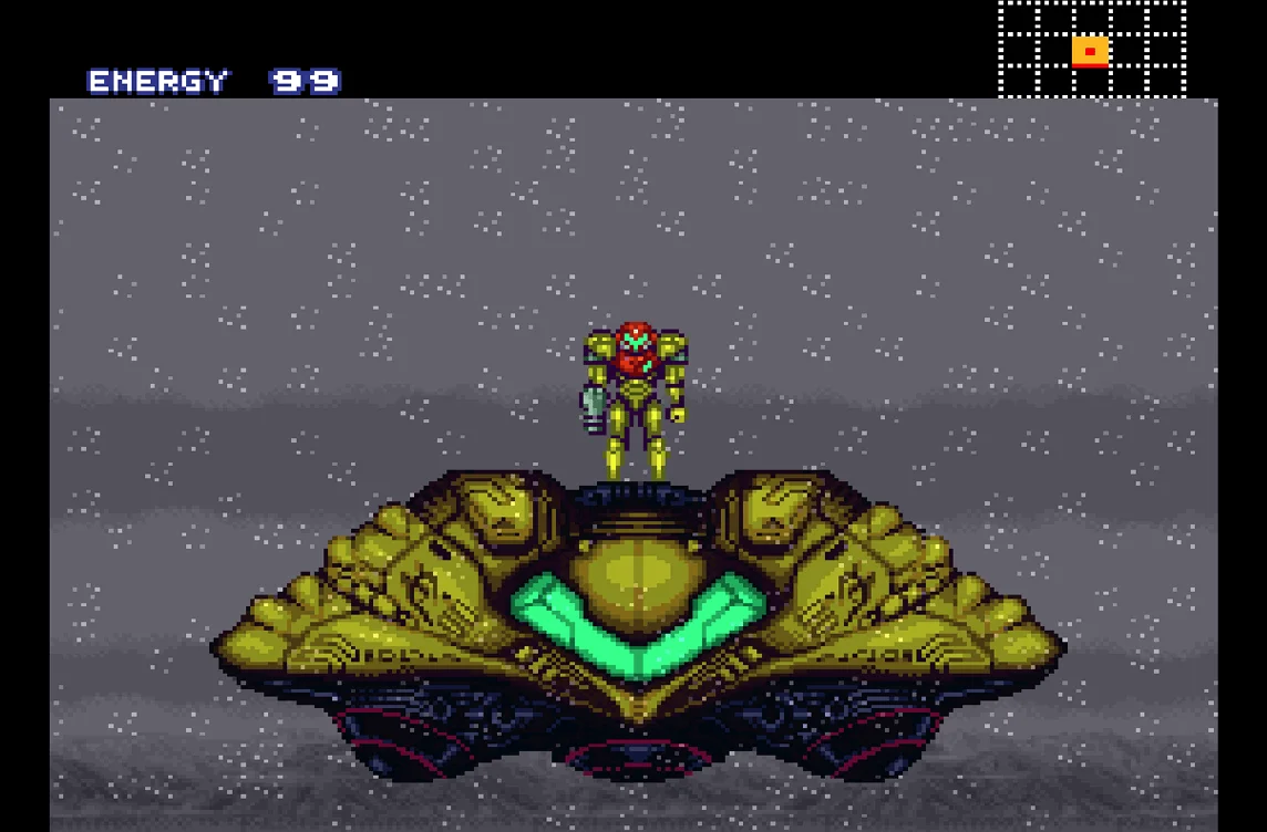 O inicio de uma lenda e o inicio de Super Metroid.