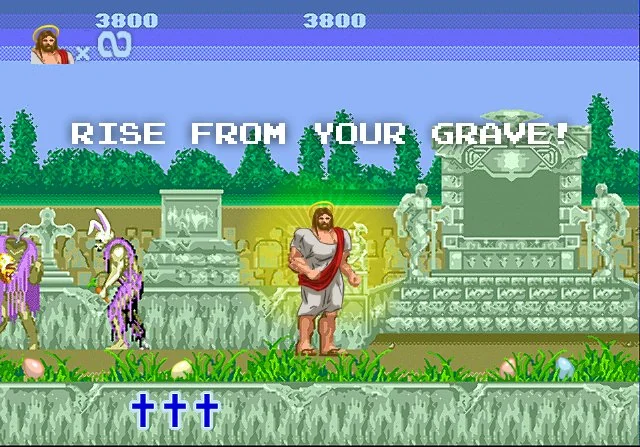 “Wise Fwom Youw Gwave!”
Se você ouviu isso assim… parabéns, sua infância foi perfeita 😂
(Só estou imaginando se achei a imagem correta do game para representar ele aqui, ainda mais com a Páscoa chegando! 😂😂😂 É to achando que tranquei minha entrada para o paraíso.)