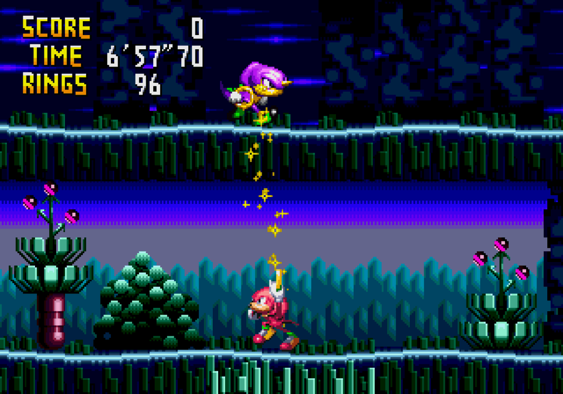 Para quem e fã de Sonic a movimentação dos personagens é fácil de recordar... Mas neste jogo eles parecem estar... acorrentados? E mecânica não flui tão bem como nos jogos anteriores.