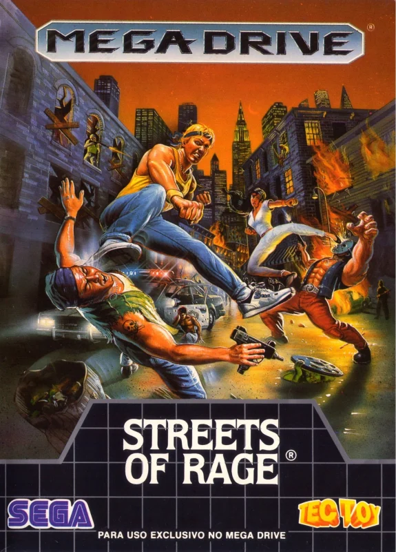 capa da versão nacional do Streets of Rage pela Tec Toy