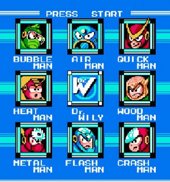 A galerinha que tenta impedir Mega Man de concluir sua missão (que sorte a do Mega Man de ter um famoso "segredo" sobre as armas criadas)