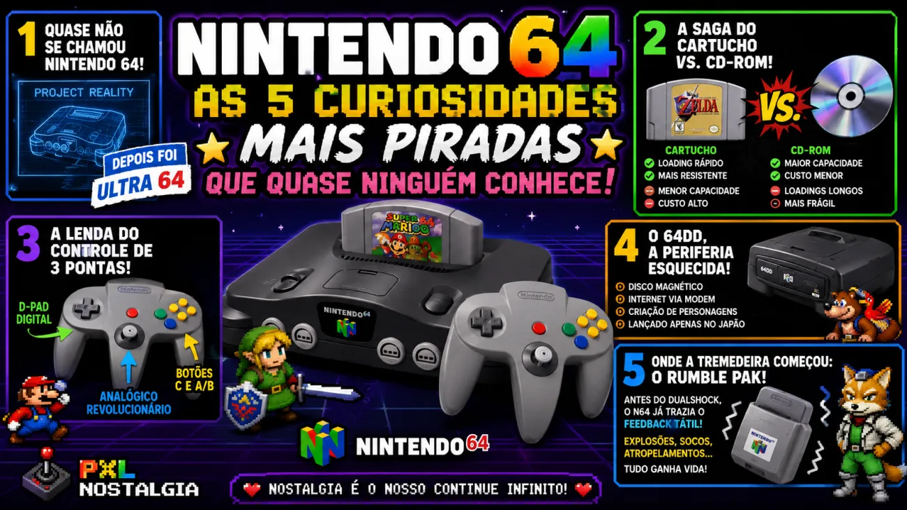 Nintendo 64: 5 Curiosidades que Quase Ninguém Conhece! - Pixel