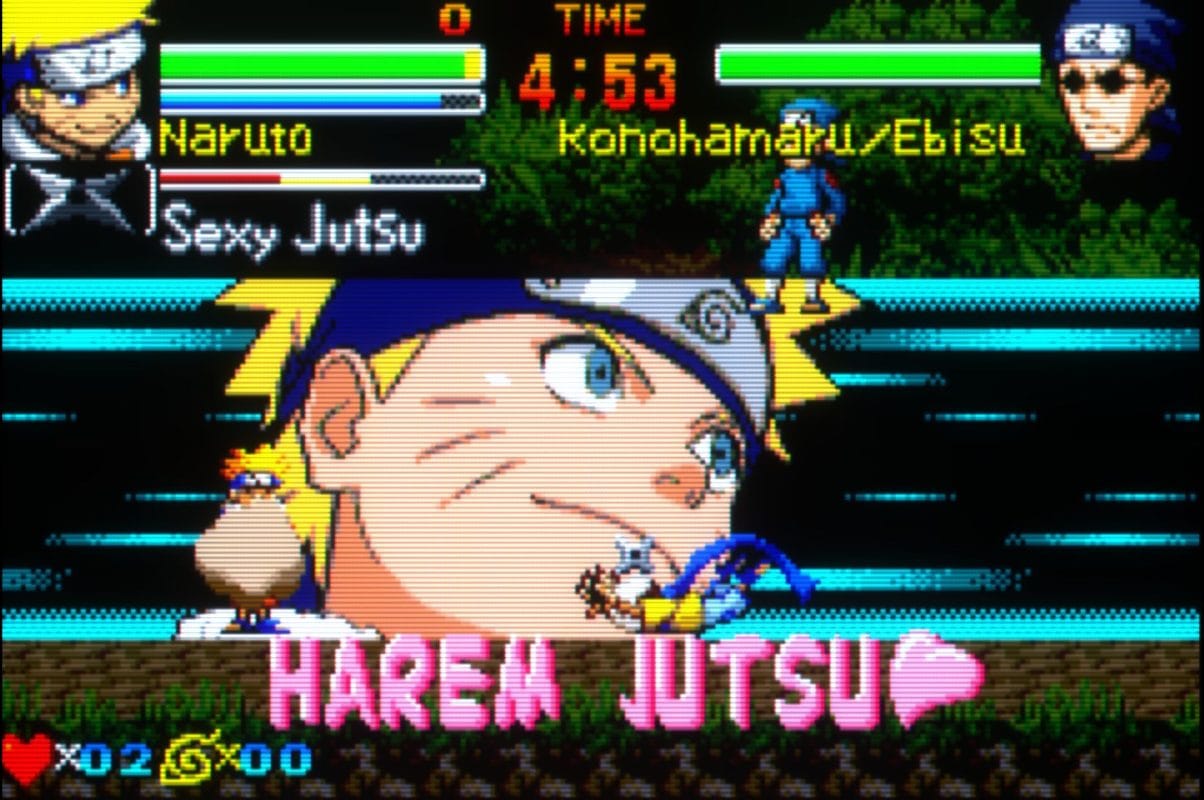 Ahhhh quem nunca riu no anime com o Harem Jutsu, não tem senso de humor.