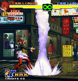 Outro dos golpes top do Iori.