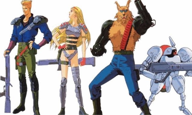 Os quatro personagens principais do jogo.