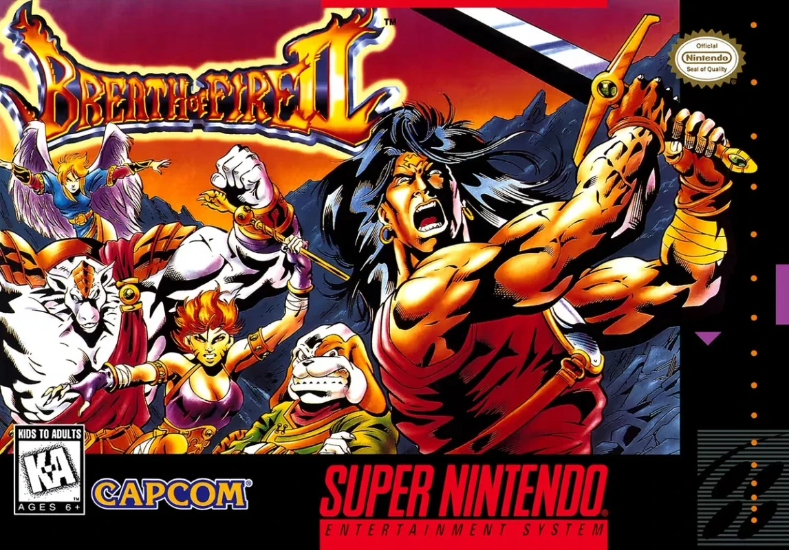 Capa do jogo no super Nintendo.