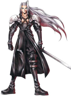 Imagem que via muito nas revistas de games daquela época com o Sephiroth ilustrando as páginas